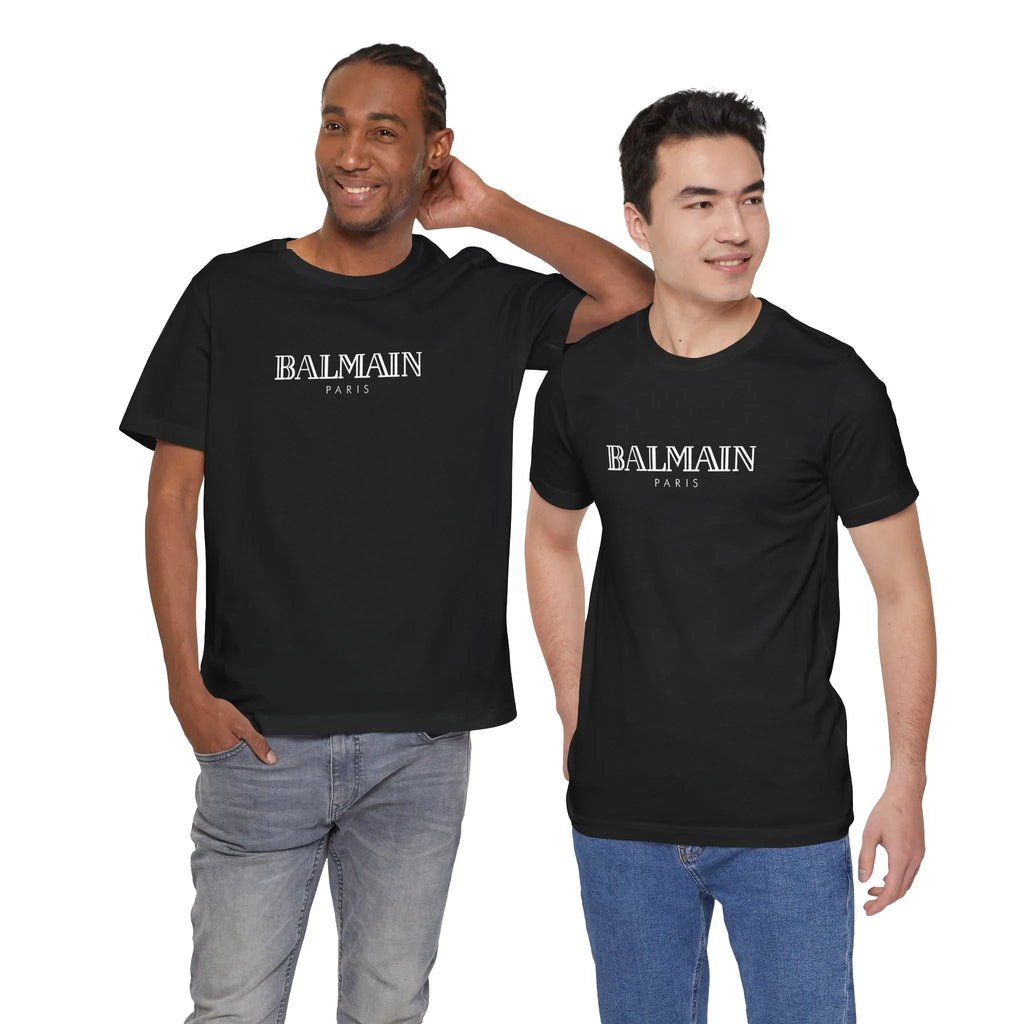 Balmain Paris Logo Tee - Black Graphic T-Shirt