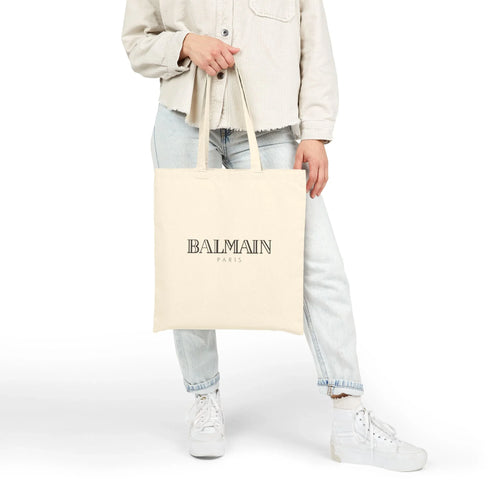 Balmain Paris Logo Canvas Tote Bag