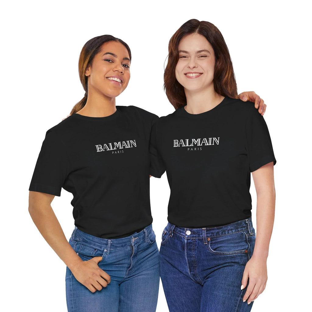 Balmain Paris Logo Tee - Black Graphic T-Shirt